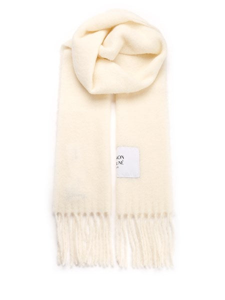 Maison Kitsuné Baby Alpaka Scarf Ivory (LM06206WA0022)