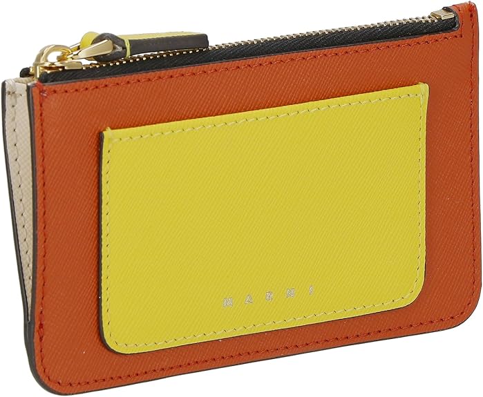 MARNI TRICOLOR LEATHER ZIP CARD HOLDER (PFMO0025U2)