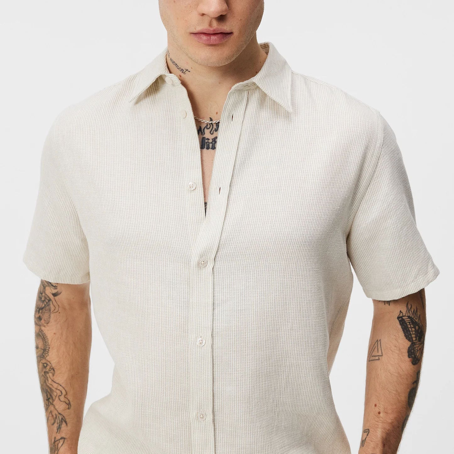 J.Lindeberg Loun Linen Mix Shirt (FMST10661)