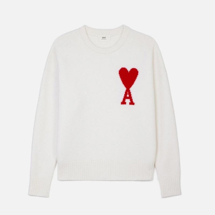 AMI Big Heart Logo Oversized Knit Sweater (H21K009.018)
