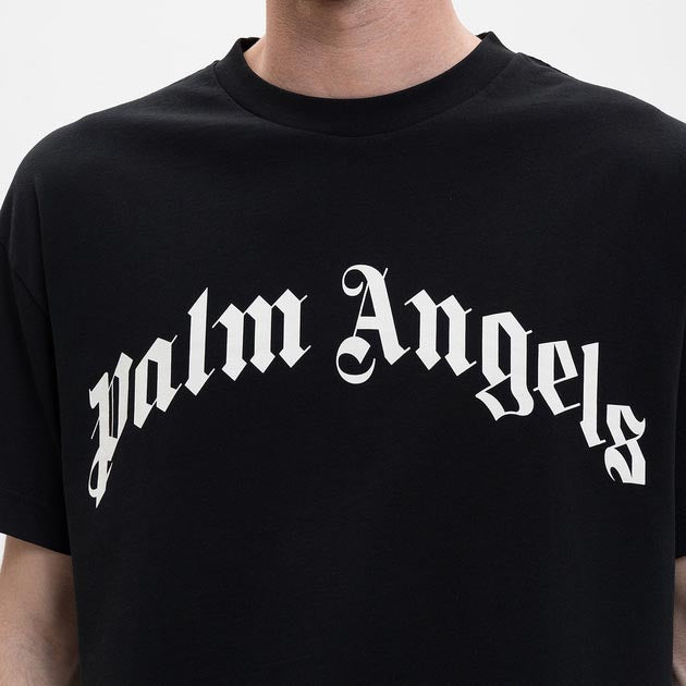 Palm Angels Curved Logo Regular Tee PMAA109S26JER00G