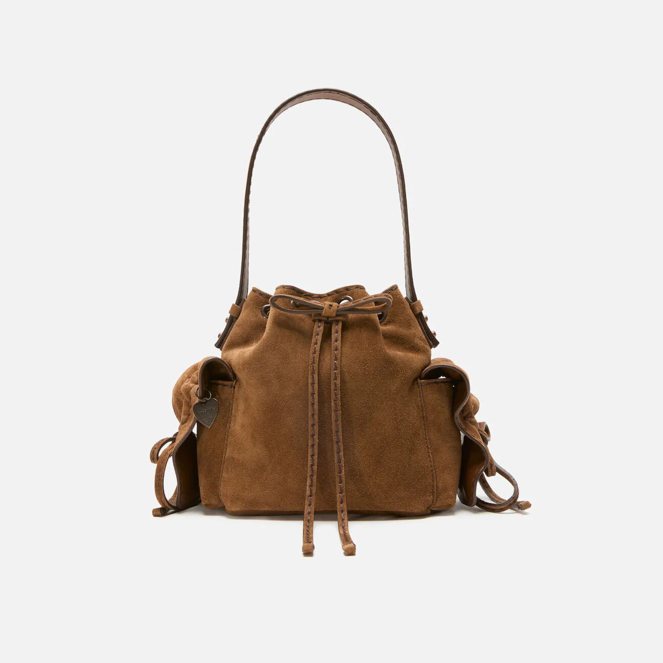 Acne Studios Suede Multi Pocket Mini Bucket Bag (A10458)