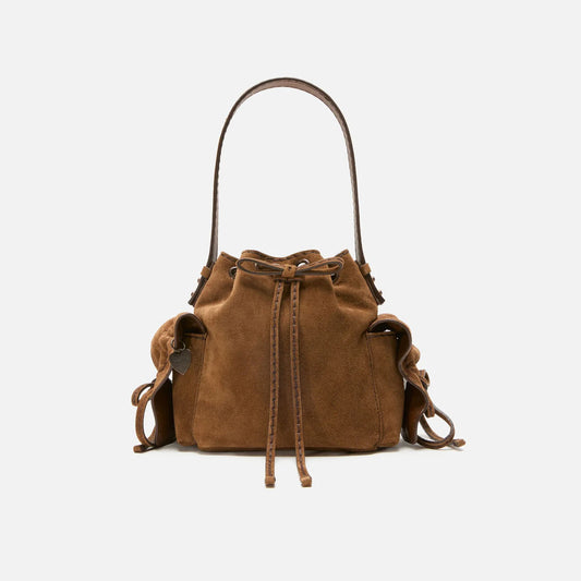 Acne Studios Suede Multi Pocket Mini Bucket Bag (A10458)