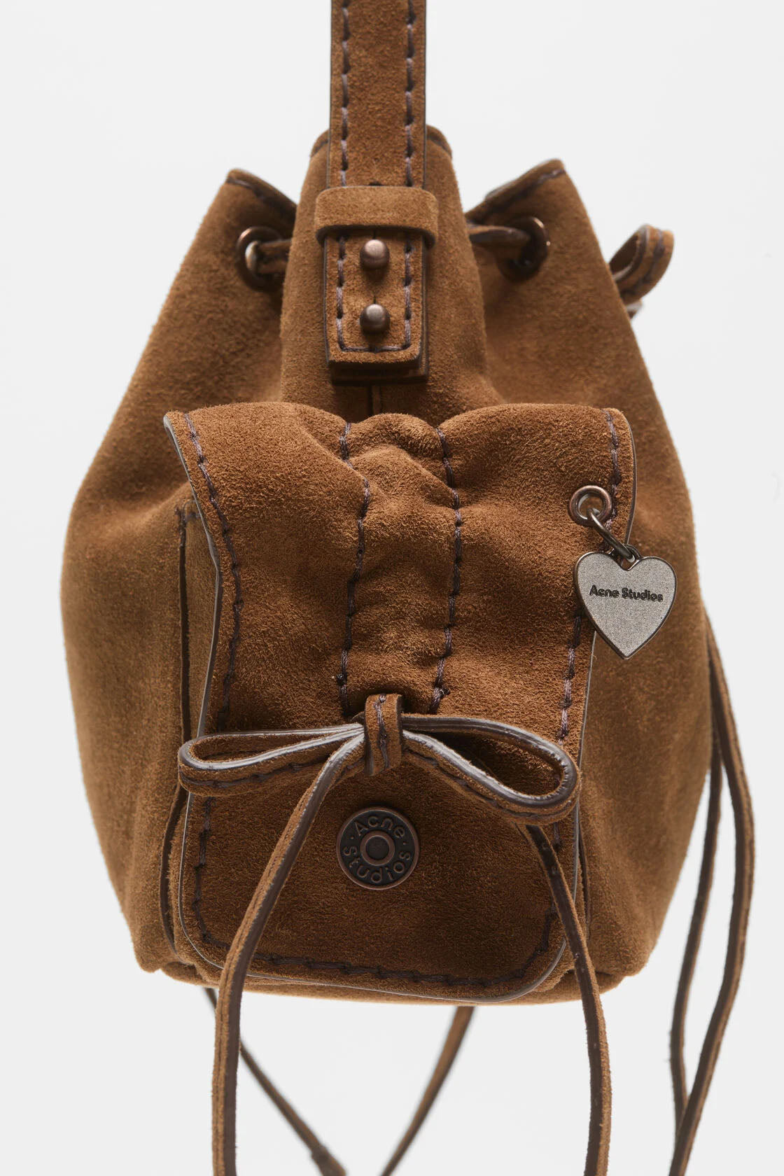 Acne Studios Suede Multi Pocket Mini Bucket Bag (A10458)