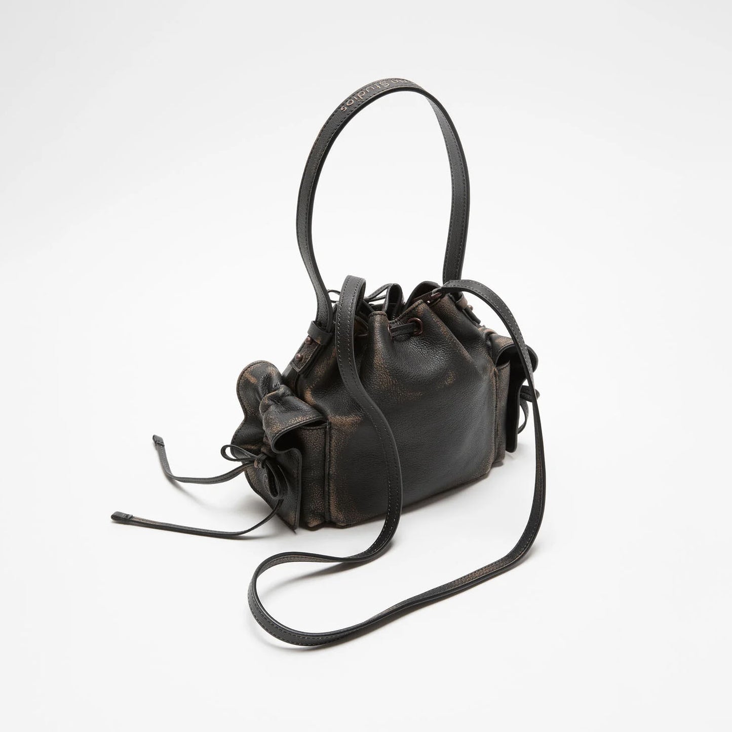 Acne Studios Vintage Multi Pocket Mini Bucket Bag (A10466)