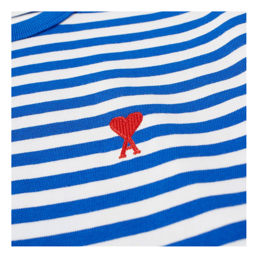 AMI Paris AMI de Coeur Marinière Long Sleeve T-Shirt (A21HJ106.72)