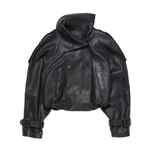 Acne Studios Lamb Leather Trench Coat (FN-WN-LEAT000445)
