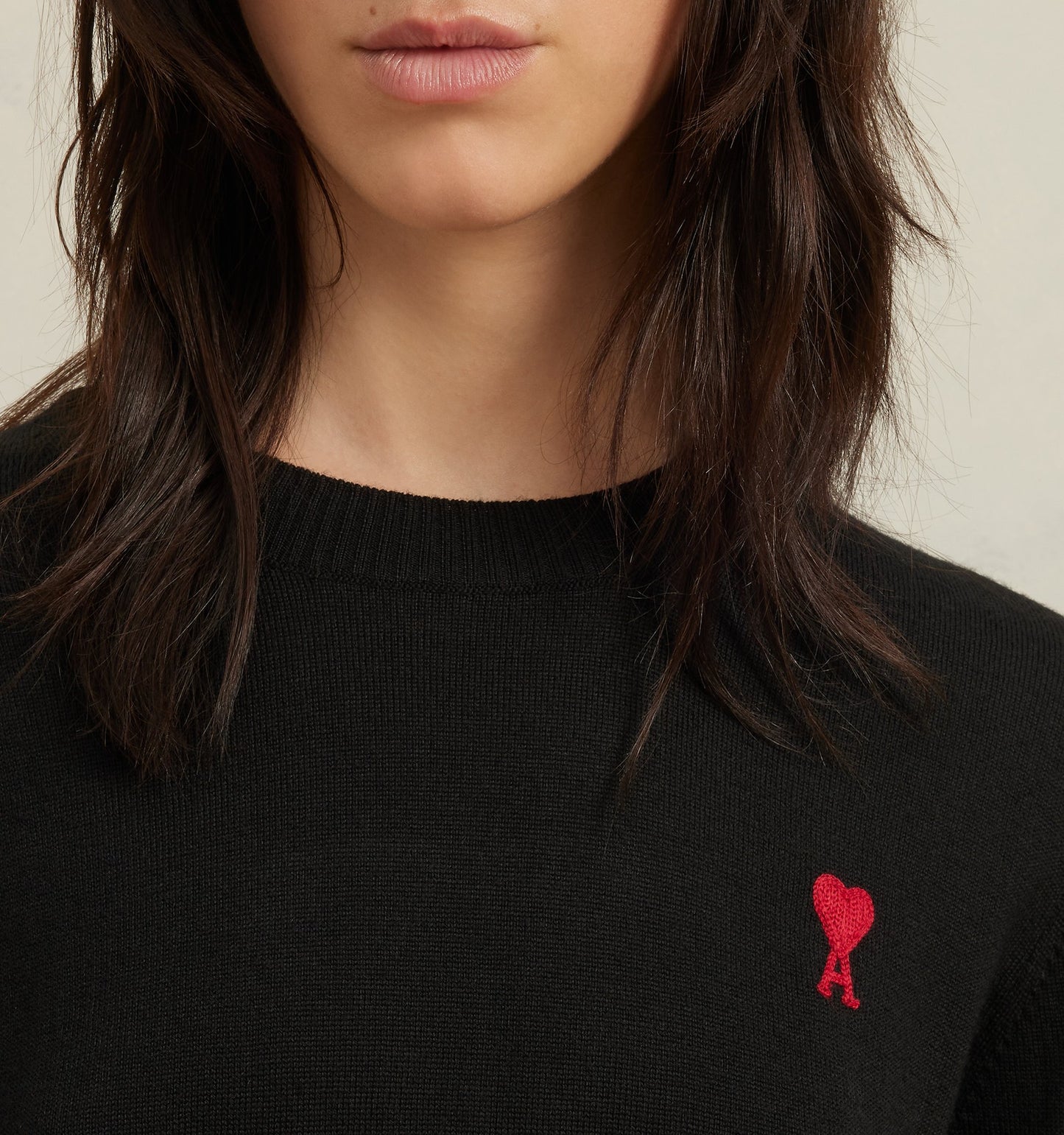 AMI Small Heart Logo Knit Sweater (BFFKS111.KN0025)