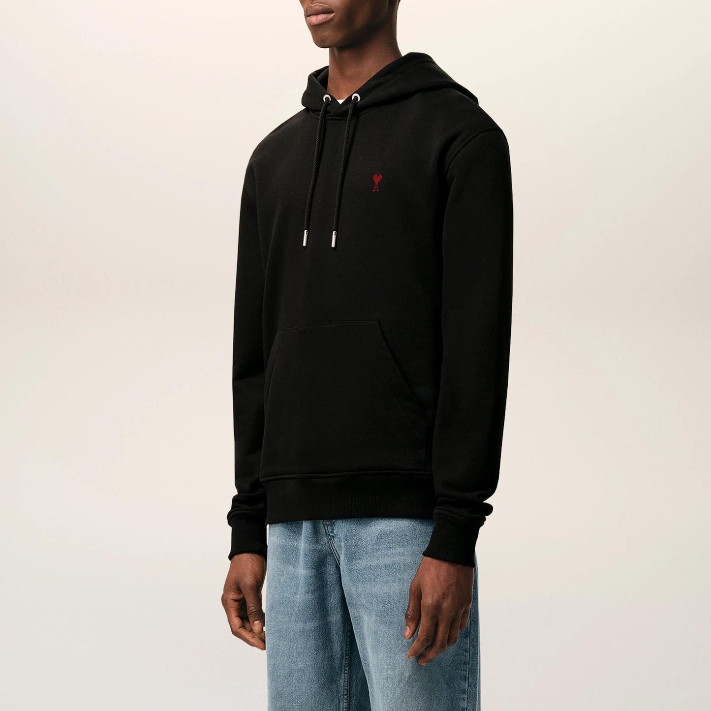 AMI Paris Red Ami De Coeur Hoodie BFUSW235.730