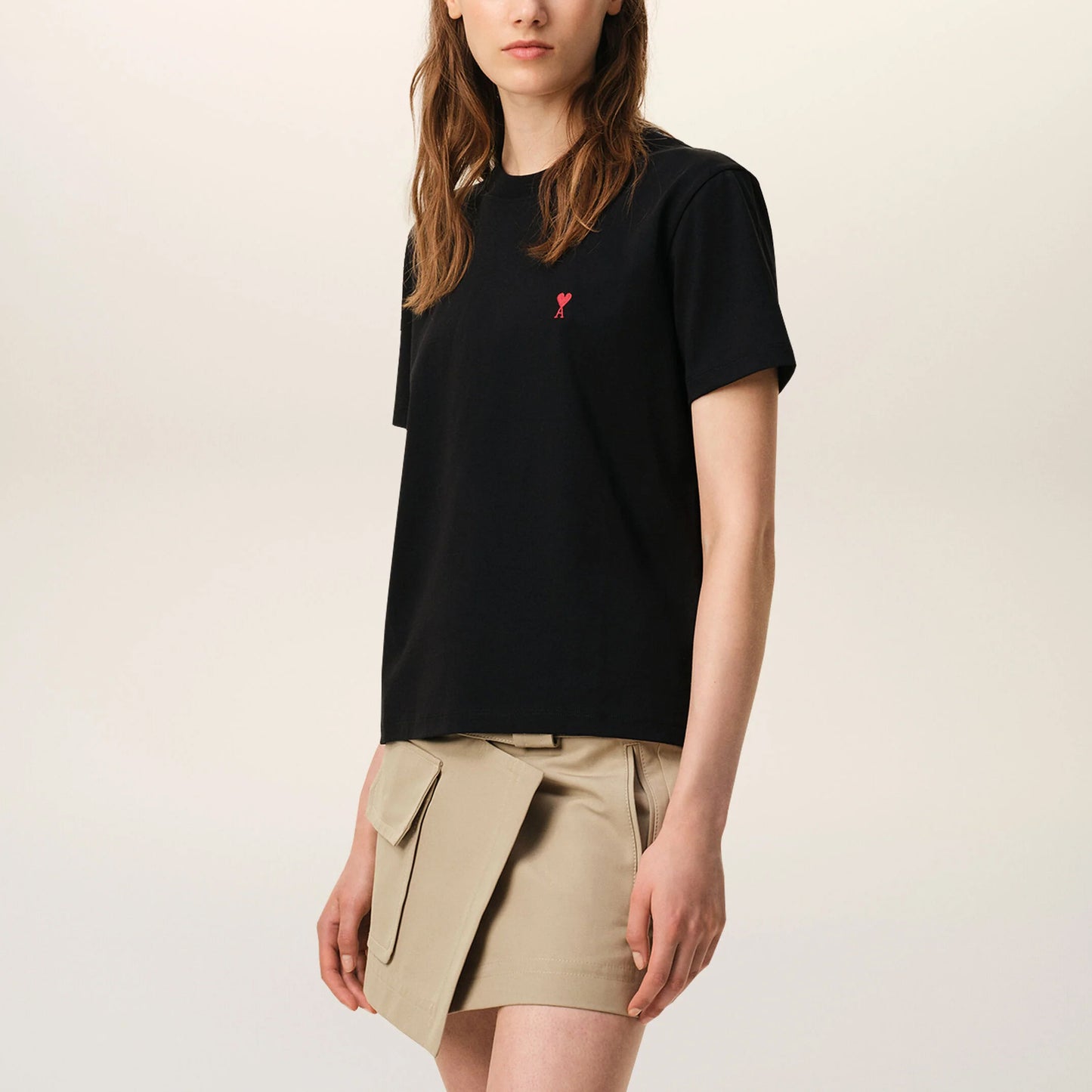 AMI Paris Red Ami de Coeur T-Shirt BFUTS035.724 Navy