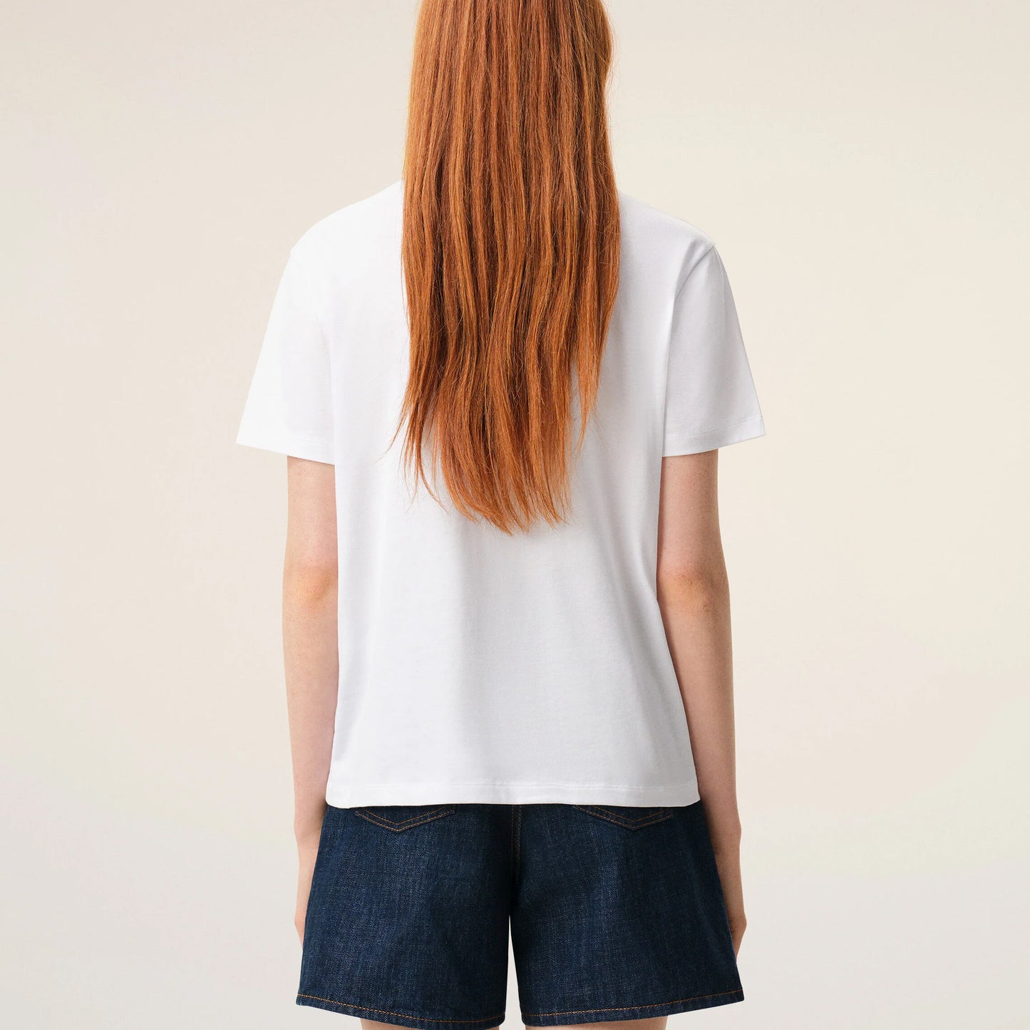 AMI Paris Red Ami de Coeur T-Shirt BFUTS035.724 Navy