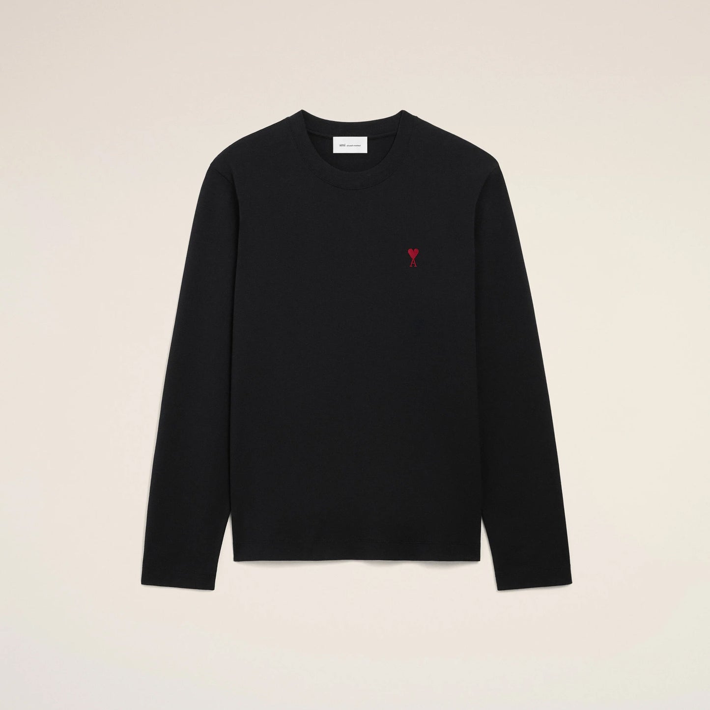 AMI Paris Red Ami de Coeur Long Sleeve T-Shirt BFUTS235.724 Navy