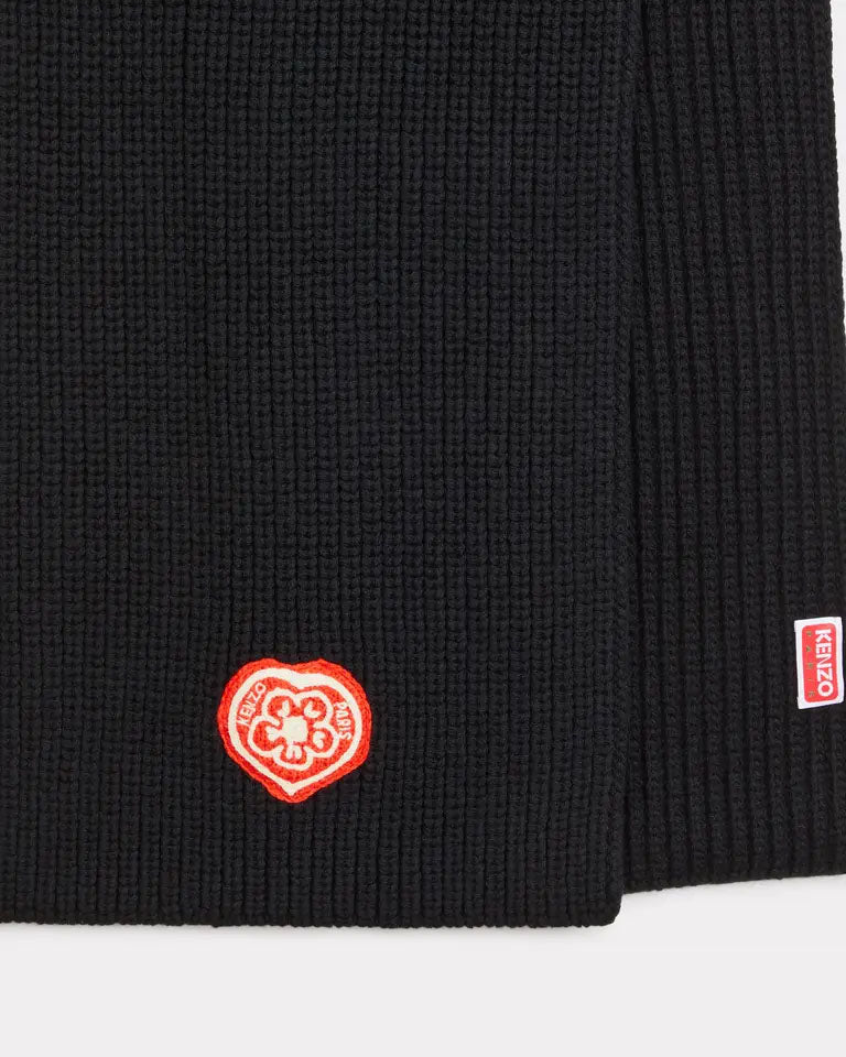 Kenzo Boke Heart Embroidered Scarf PFG58EU310KWC.99