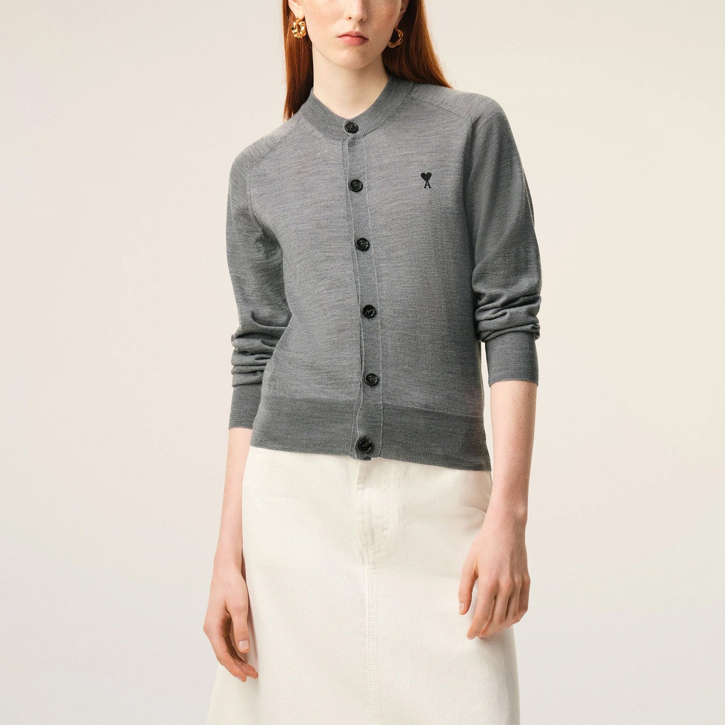 AMI Paris ADC Quota Cardigan FKC386.KN0039 (Men’s Grey)