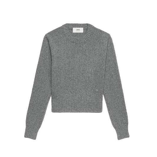 AMI Tonal Heart Logo Cashmere Knit Sweater (FKS127.005)