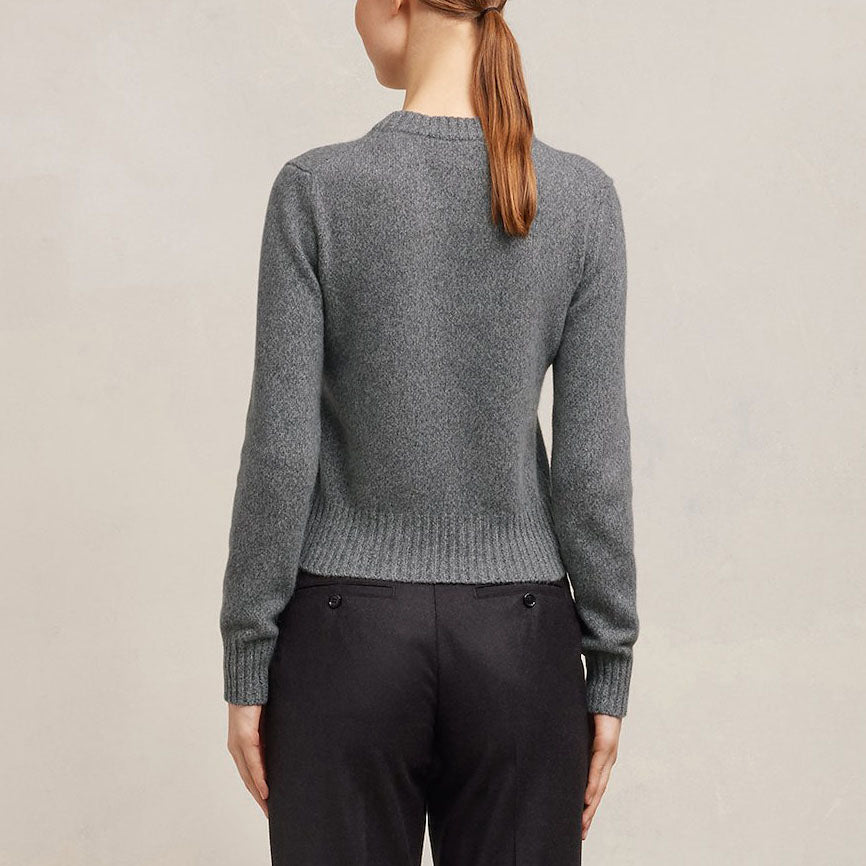 AMI Tonal Heart Logo Cashmere Knit Sweater (FKS127.005)