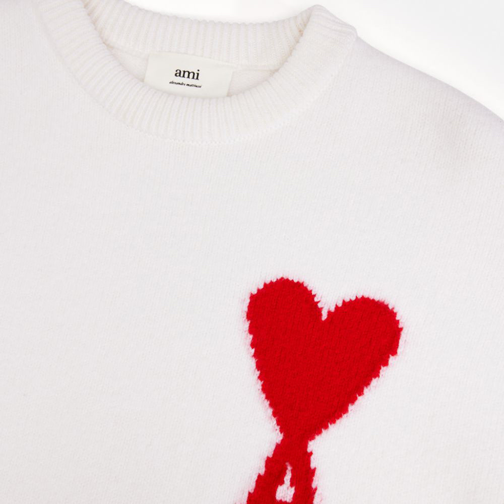 AMI Big Heart Logo Oversized Knit Sweater (H21K009.018)