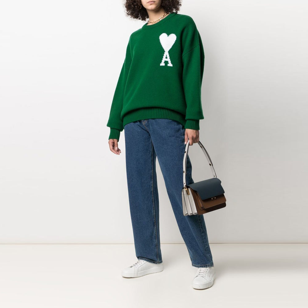Ami de Coeur Wool Crewneck Sweater (H21K019.018)