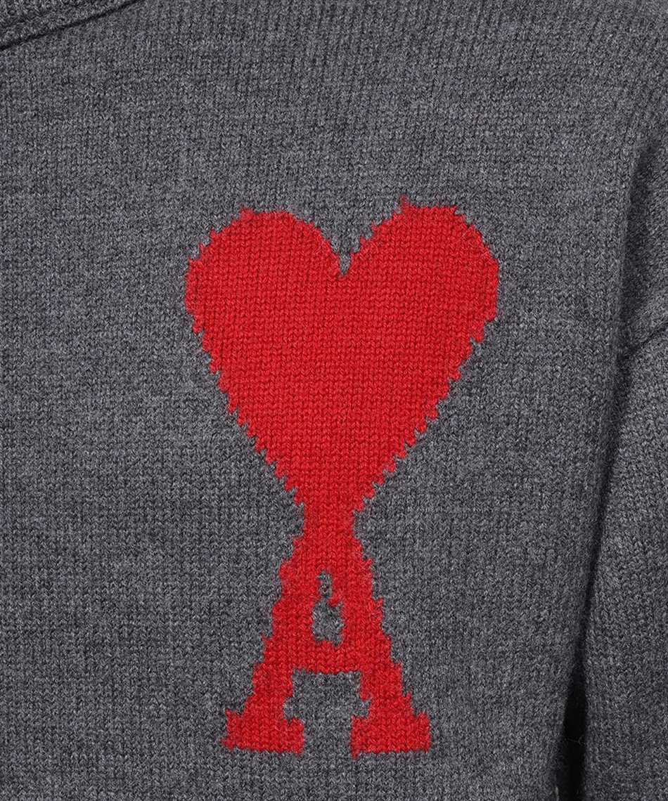 AMI Paris Big Heart Logo Wool Sweater (BFUKS006.018)