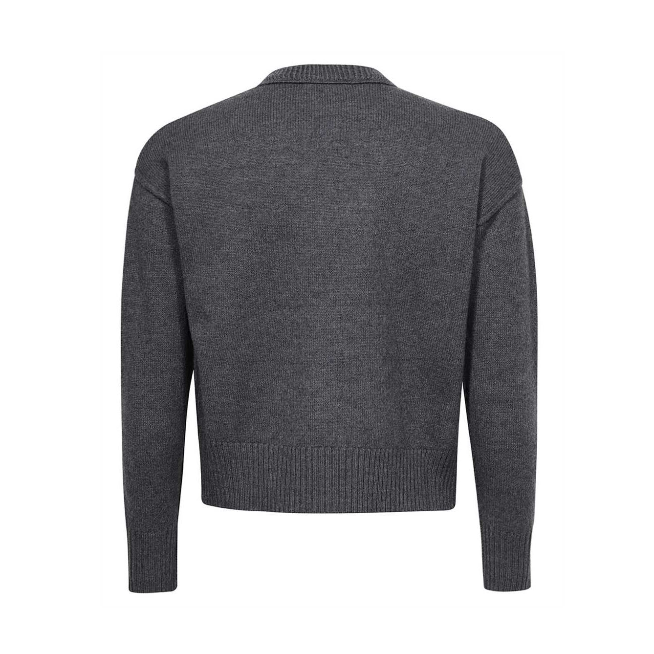 AMI Paris Big Heart Logo Wool Sweater (BFUKS006.018)