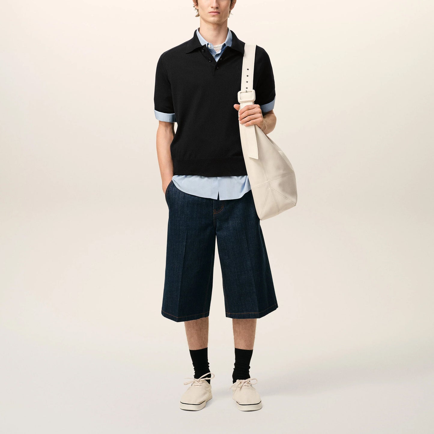 AMI Paris Quota Polo with Contrasted Ami de Coeur HPL438.KN0039