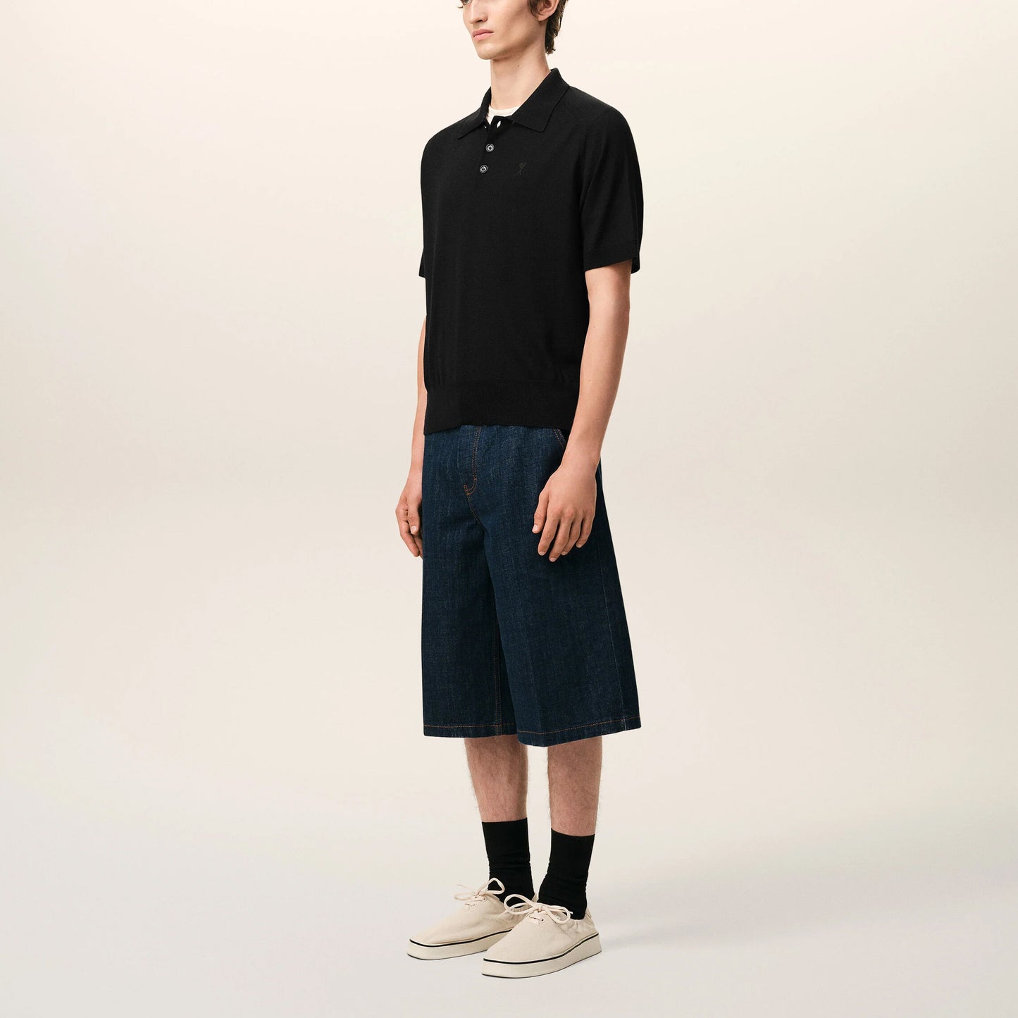 AMI Paris Quota Polo with Contrasted Ami de Coeur HPL438.KN0039