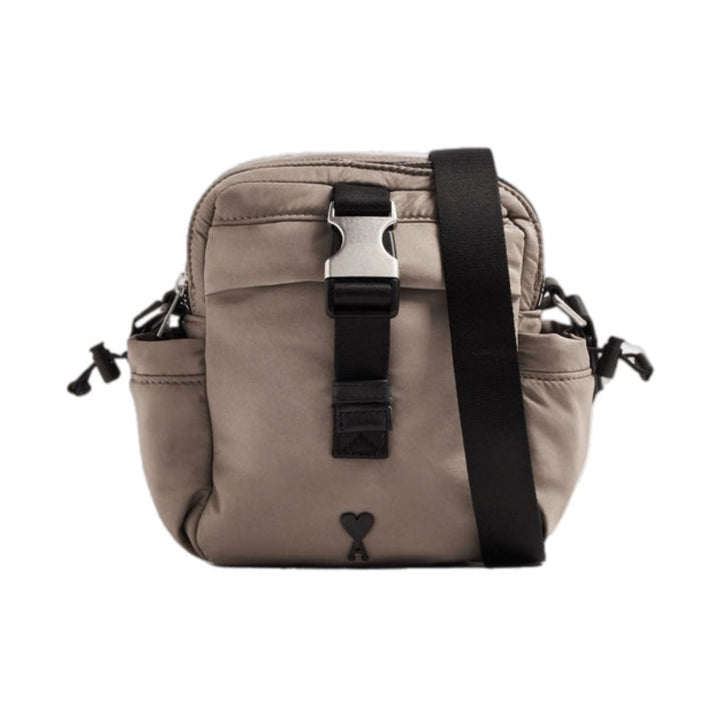 AMI Paris Compact Technical Crossbody Bag with Buckle (ULL181.AW0021)