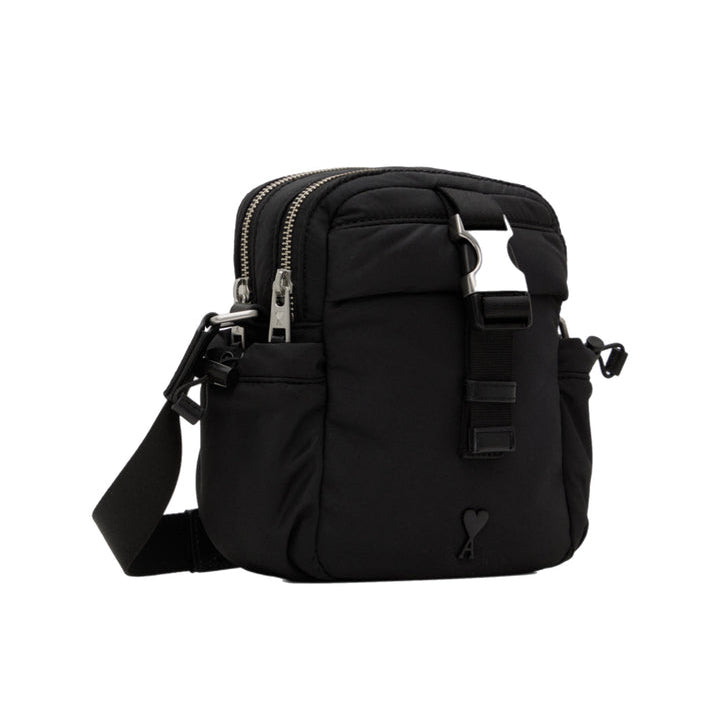 AMI Paris Compact Technical Crossbody Bag with Buckle (ULL181.AW0021)