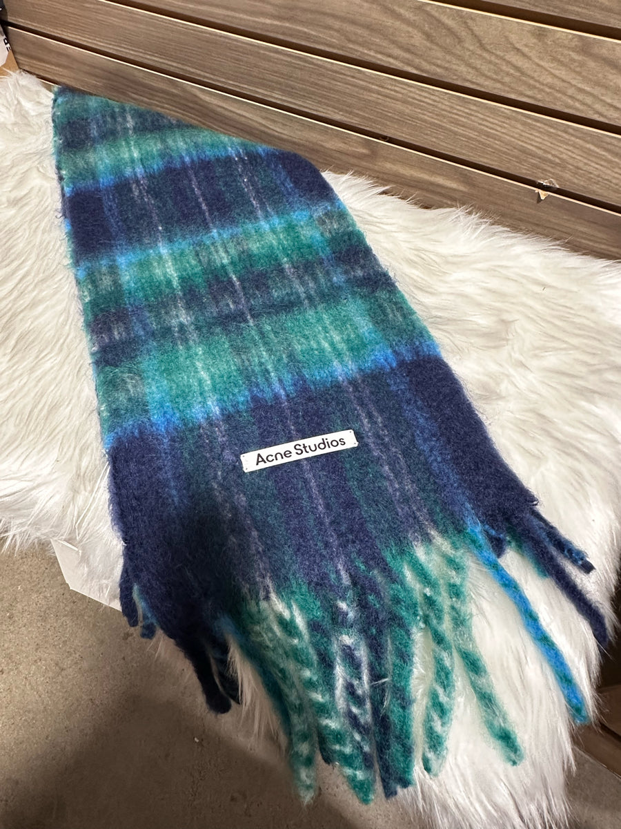 Acne Studios Mohair Check Scarf  (FN-UX-SCAR000458)