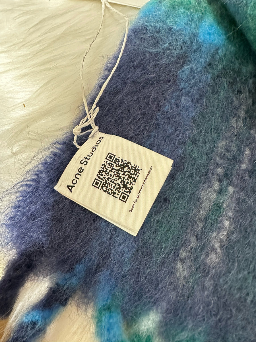 Acne Studios Mohair Check Scarf  (FN-UX-SCAR000458)