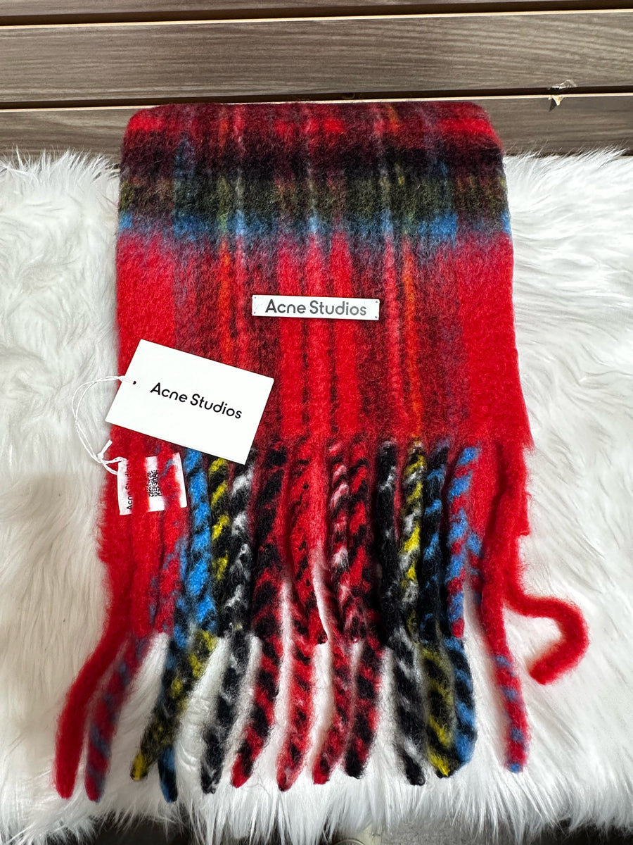 Acne Studios Mohair Check Scarf  (FN-UX-SCAR000458)