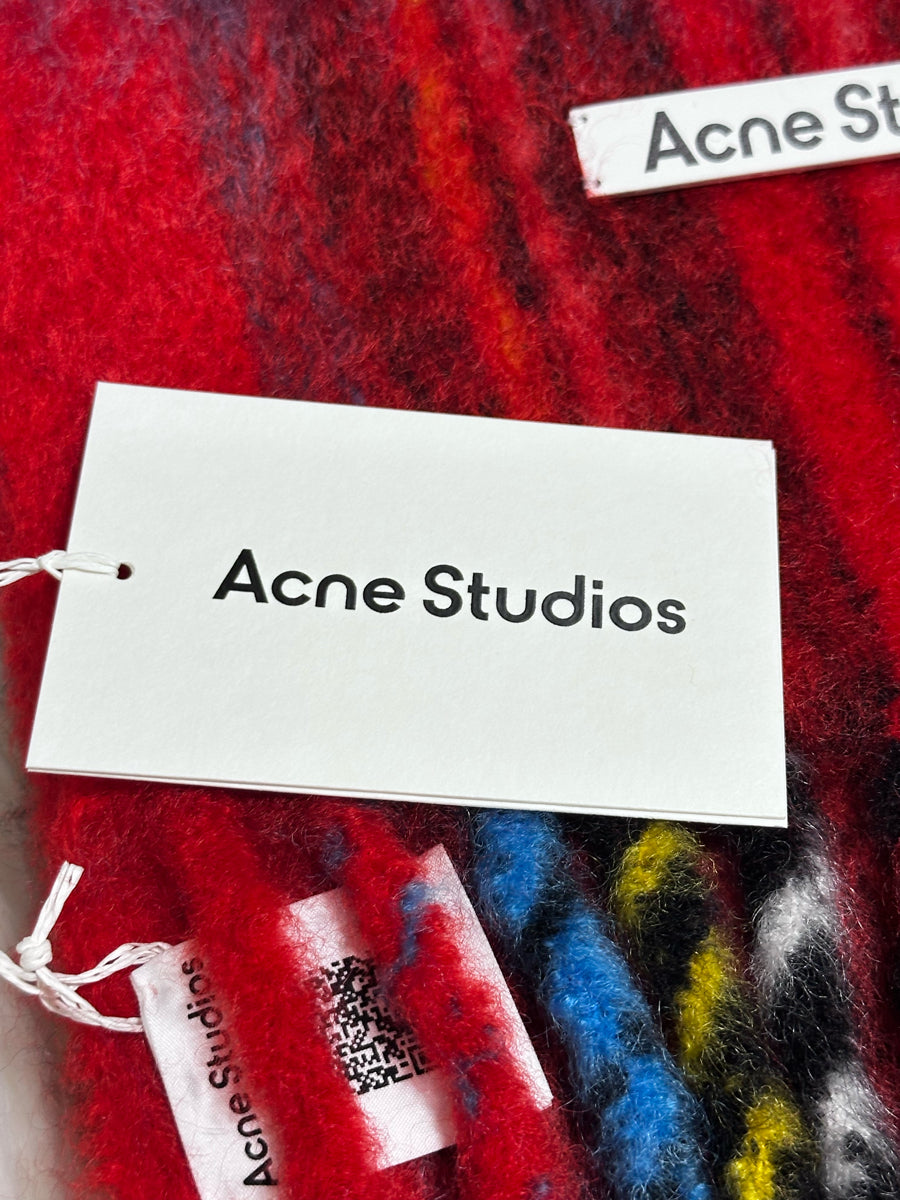 Acne Studios Mohair Check Scarf  (FN-UX-SCAR000458)