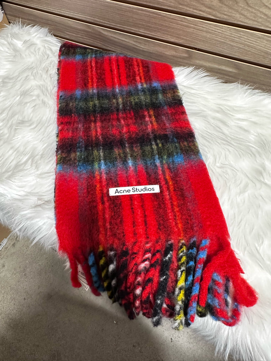 Acne Studios Mohair Check Scarf  (FN-UX-SCAR000458)