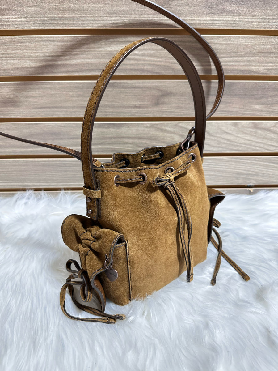 Acne Studios Suede Multi Pocket Mini Bucket Bag (A10458)