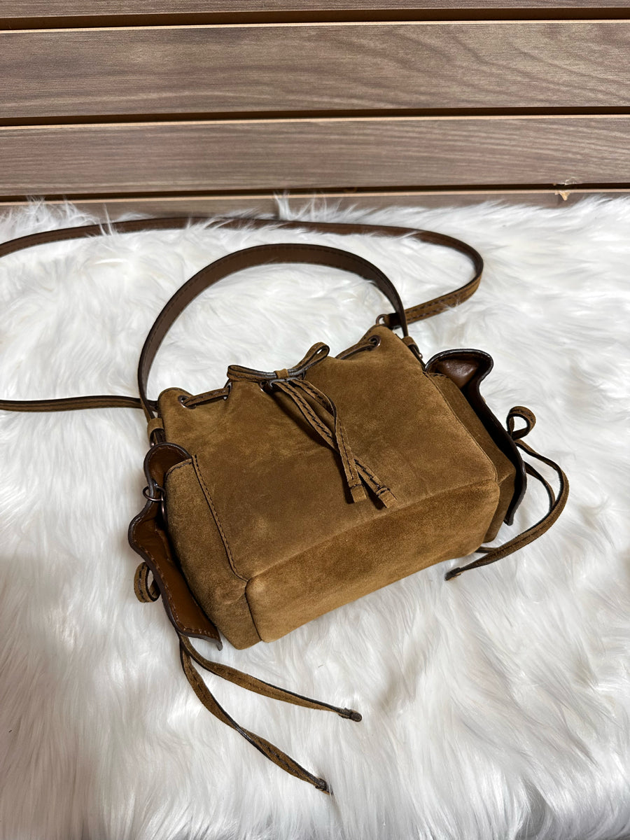 Acne Studios Suede Multi Pocket Mini Bucket Bag (A10458)