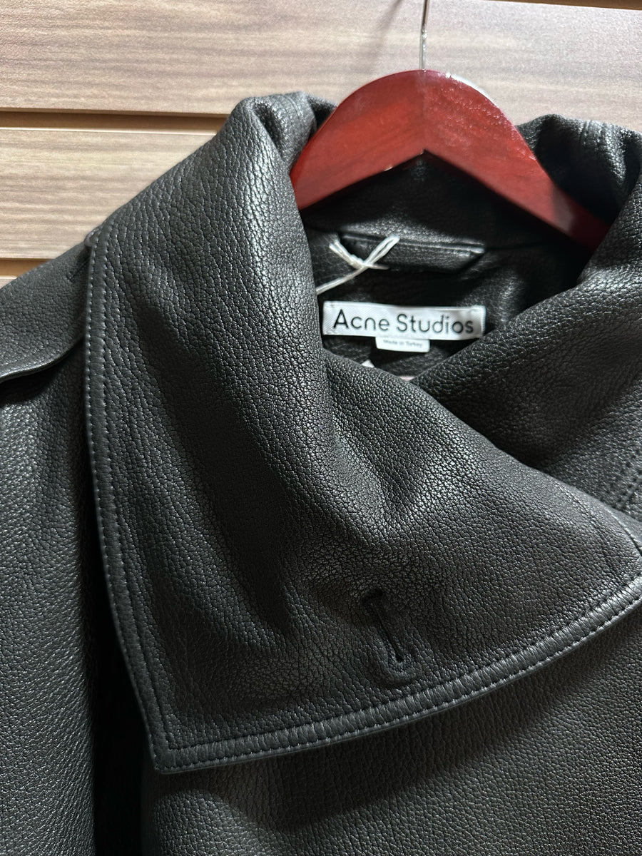 Acne Studios Lamb Leather Trench Coat (FN-WN-LEAT000445)