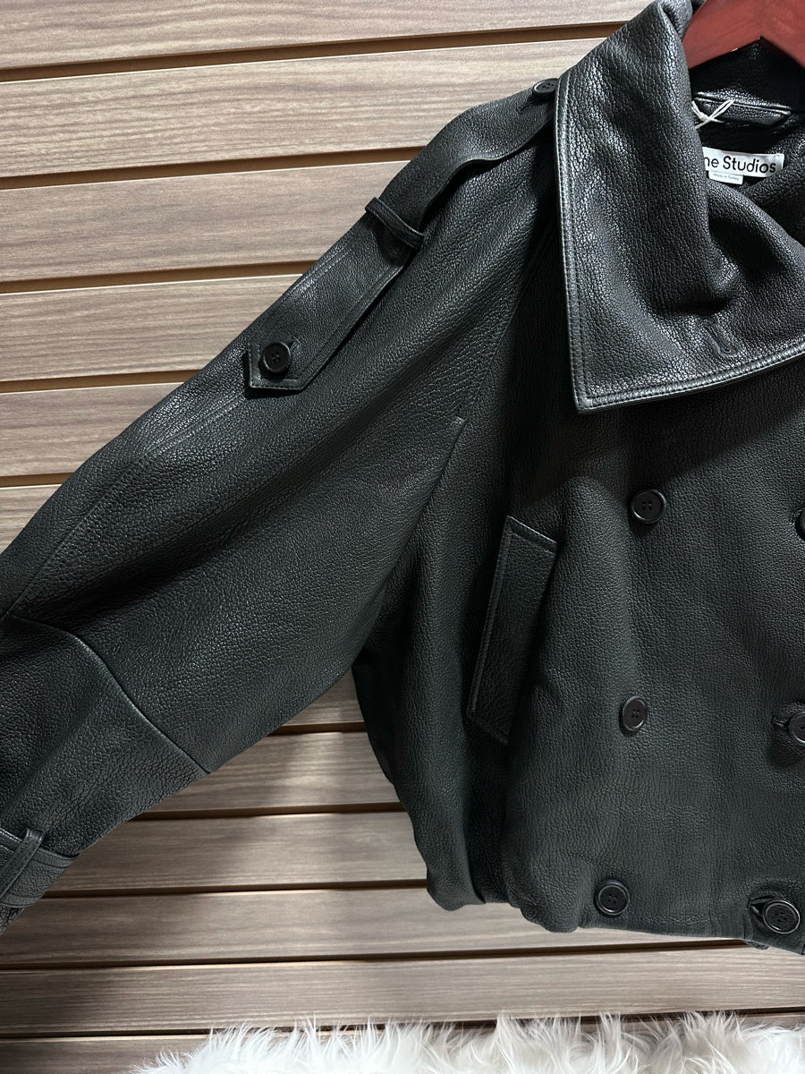 Acne Studios Lamb Leather Trench Coat (FN-WN-LEAT000445)