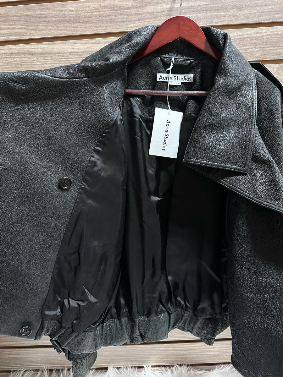 Acne Studios Lamb Leather Trench Coat (FN-WN-LEAT000445)