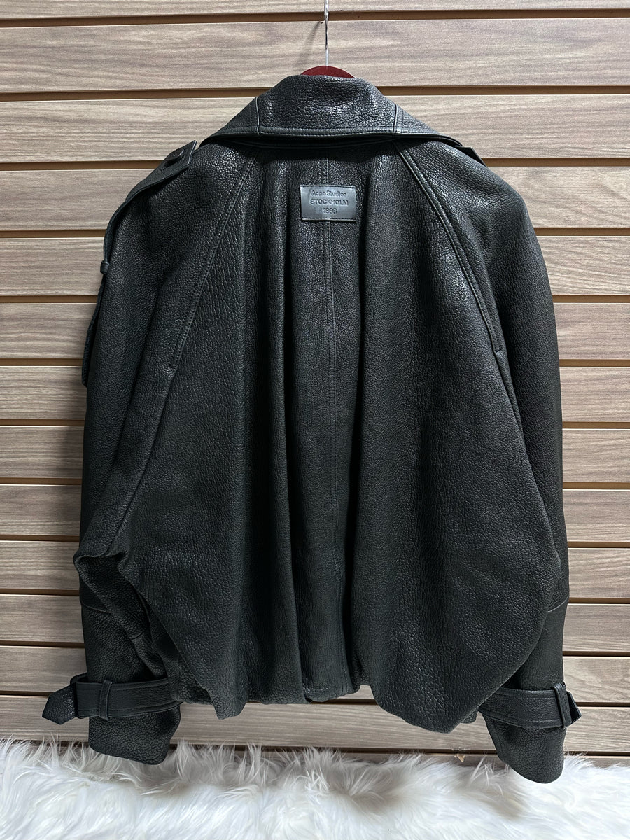 Acne Studios Lamb Leather Trench Coat (FN-WN-LEAT000445)