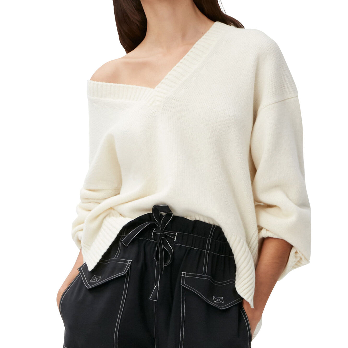 GANNI Logo Crewneck Sweatshirt (K1760)