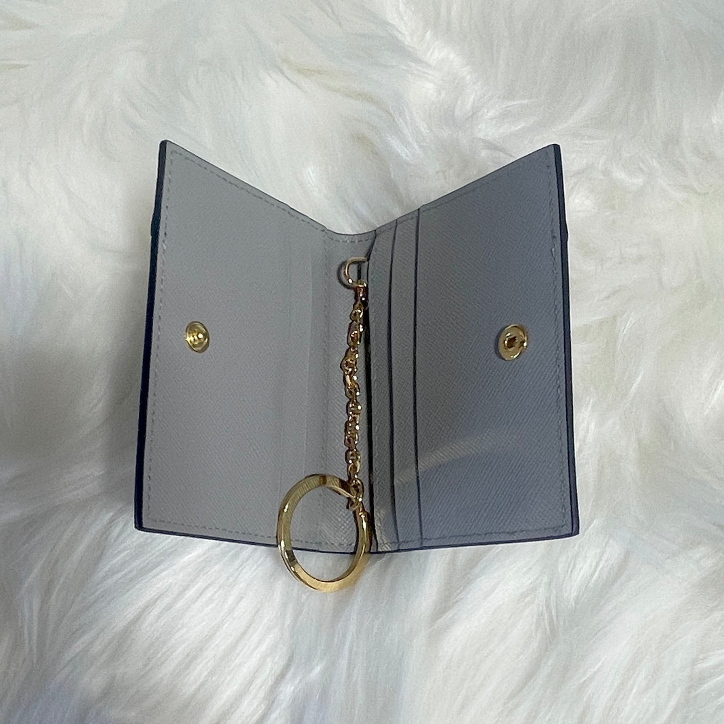 Marni Saffiano Leather Cardholder with Key Ring (PFMO0076U1)