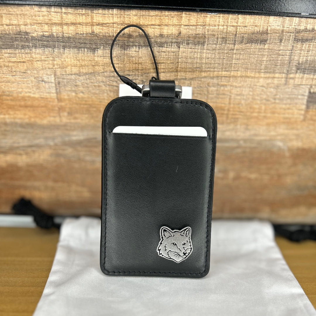 Maison Kitsuné Leather Card Holder Lanyard (MM05348LC0043)