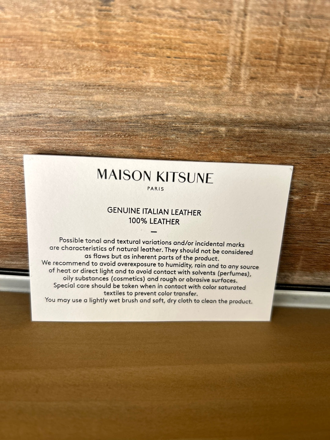 Maison Kitsuné Leather Card Holder Lanyard (MM05348LC0043)
