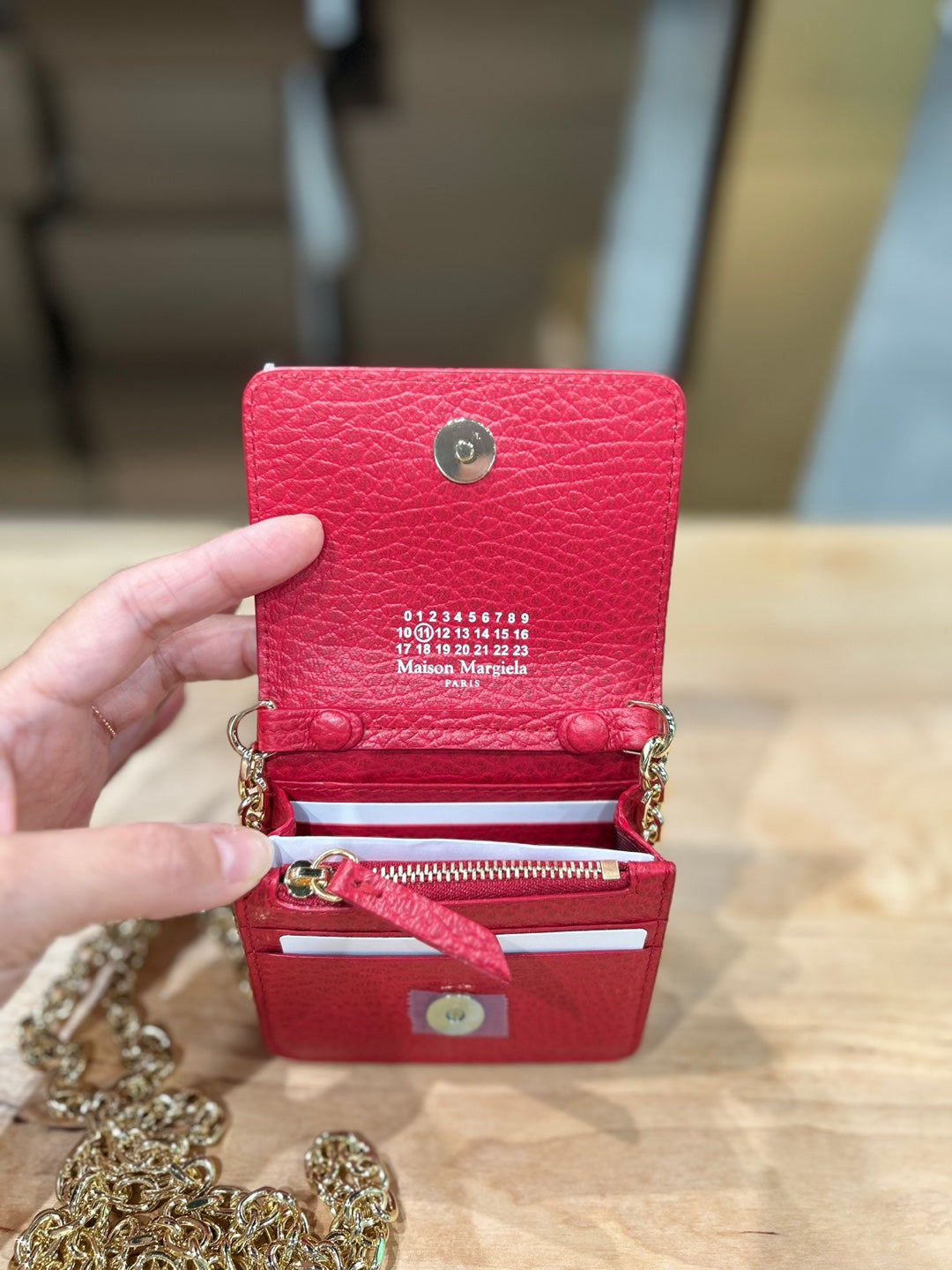 Maison Margiela FOUR STITCHES CHAIN WALLET (SA3UI0009 P4455)