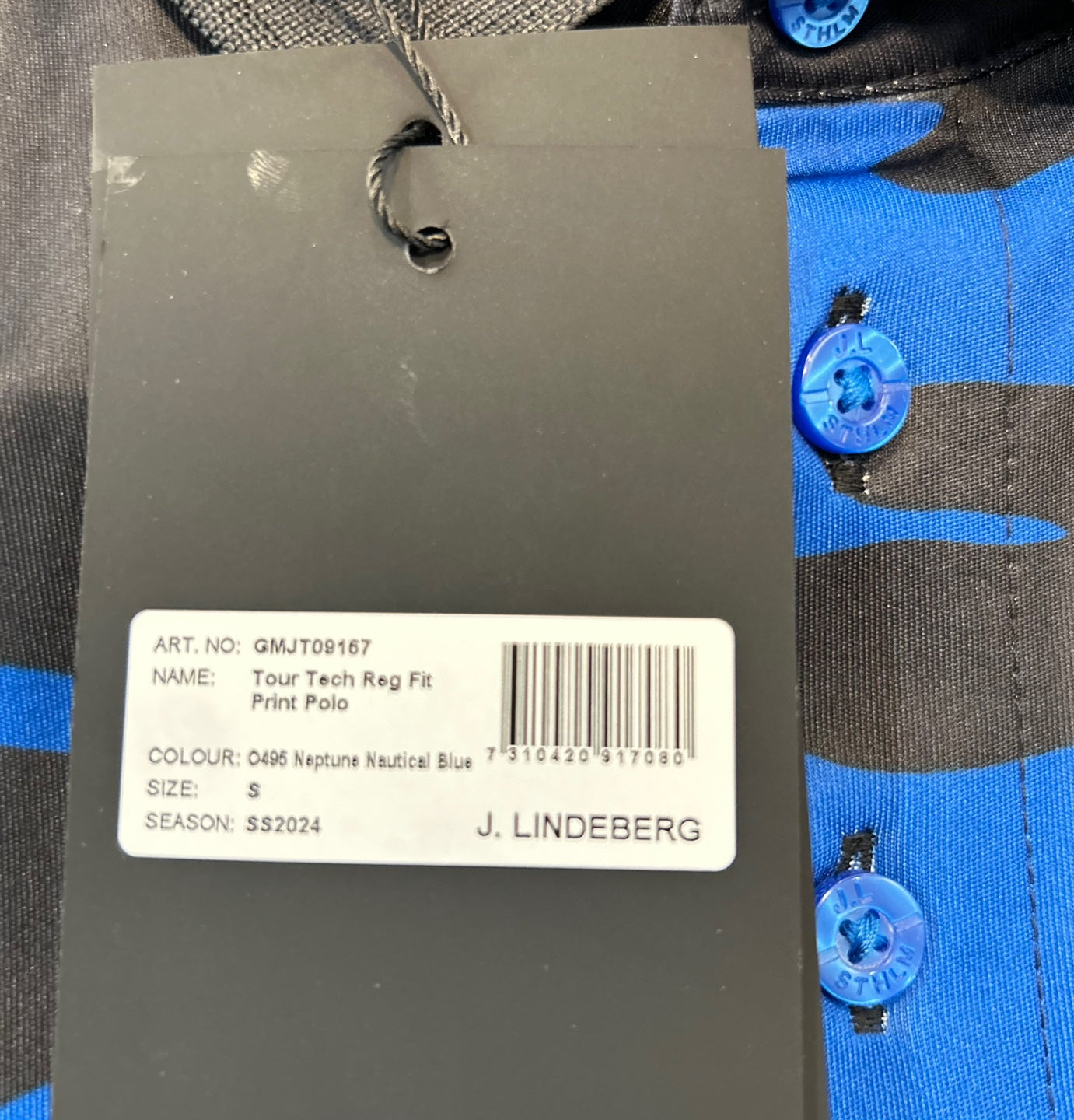 J.Lindeberg Tour Tech Regular Fit Print Polo Shirt (GMJT09167)