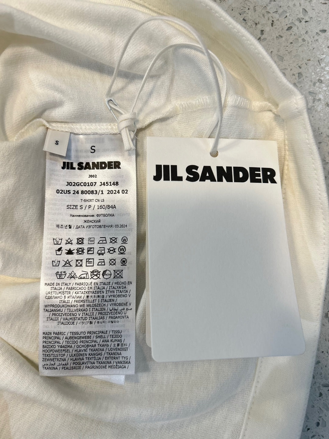Jil Sander Long Sleeve Logo T-Shirt (J02GC0107 J45148)