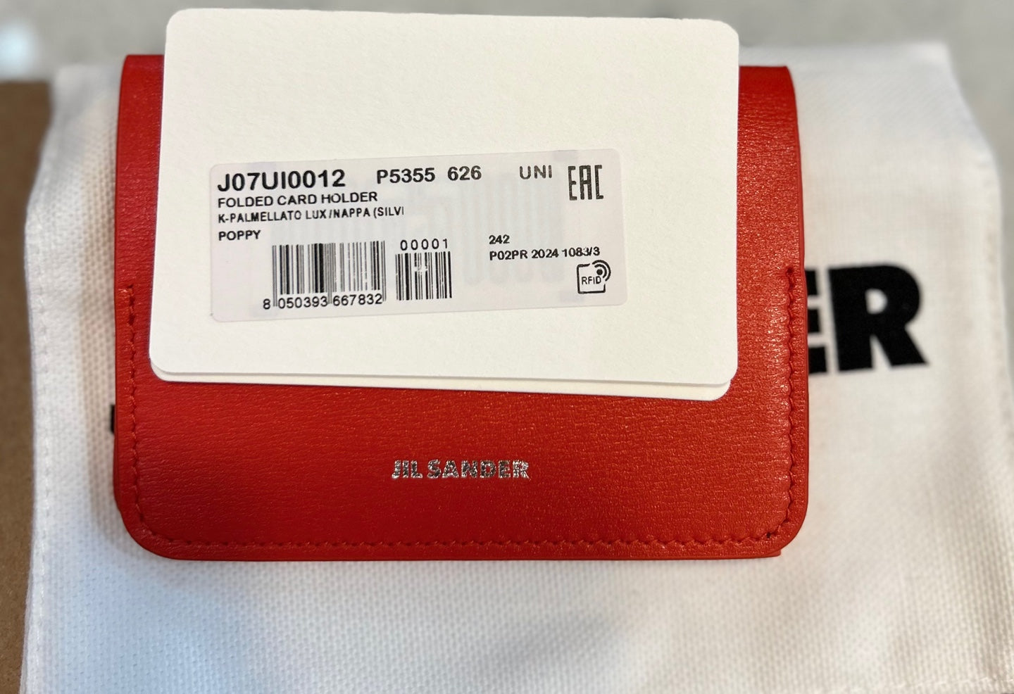 Jil Sander Folded Card Holder (J07UI0012 P5355)