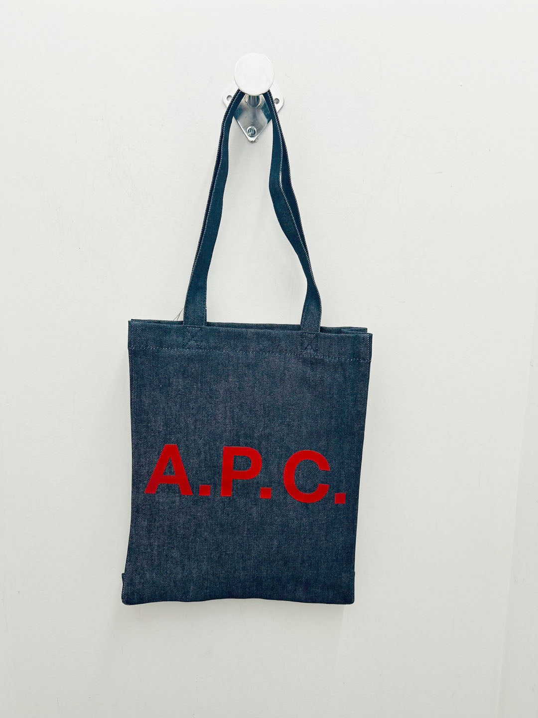 A.P.C. Red Logo Denim Tote (COCSX-M61793)