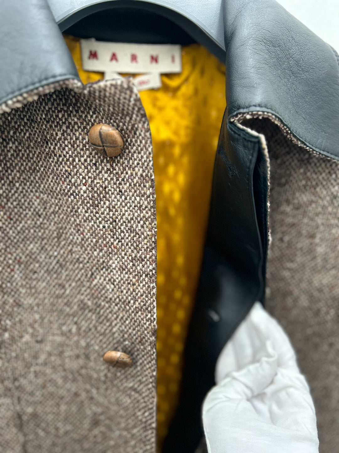MARNI SLEEVELESS WOOL TWEED COAT (GLMX0068QU ULA736)