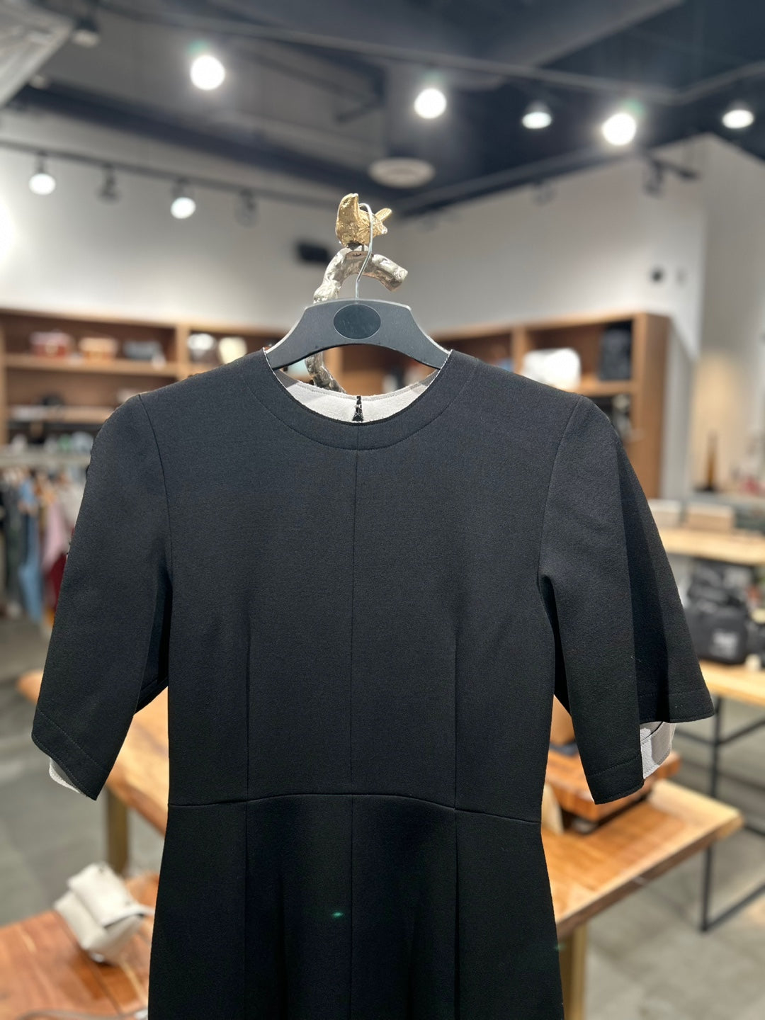 AMI Paris Wool Flare Midi Dress (FDR217.WV0045)